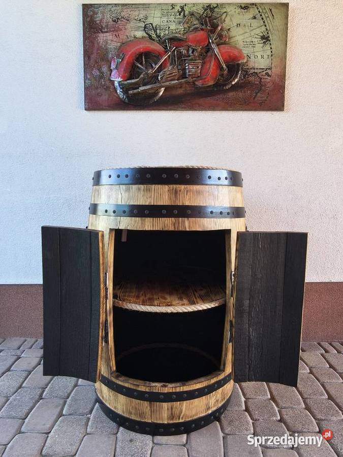 Opalany barek LED z beczki dębowej whisky Pozostałe Meble śląskie Żywiec