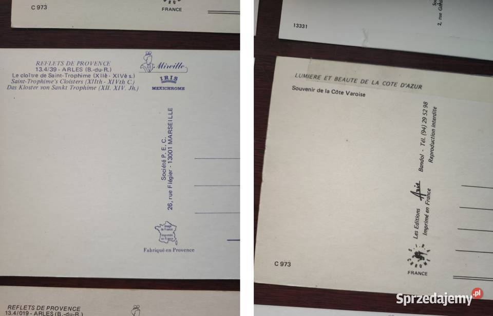 stare widokówki pocztówki Francja zabytki świętokrzyskie sprzedam