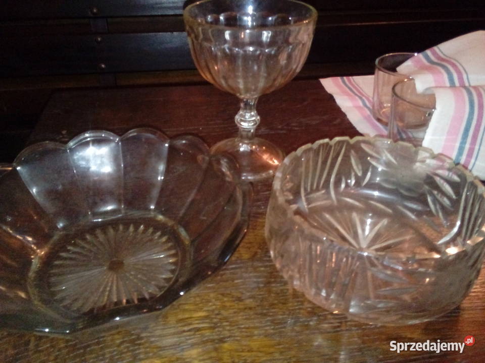 Zabytkowe szkło misy pucharek Kraków sprzedam