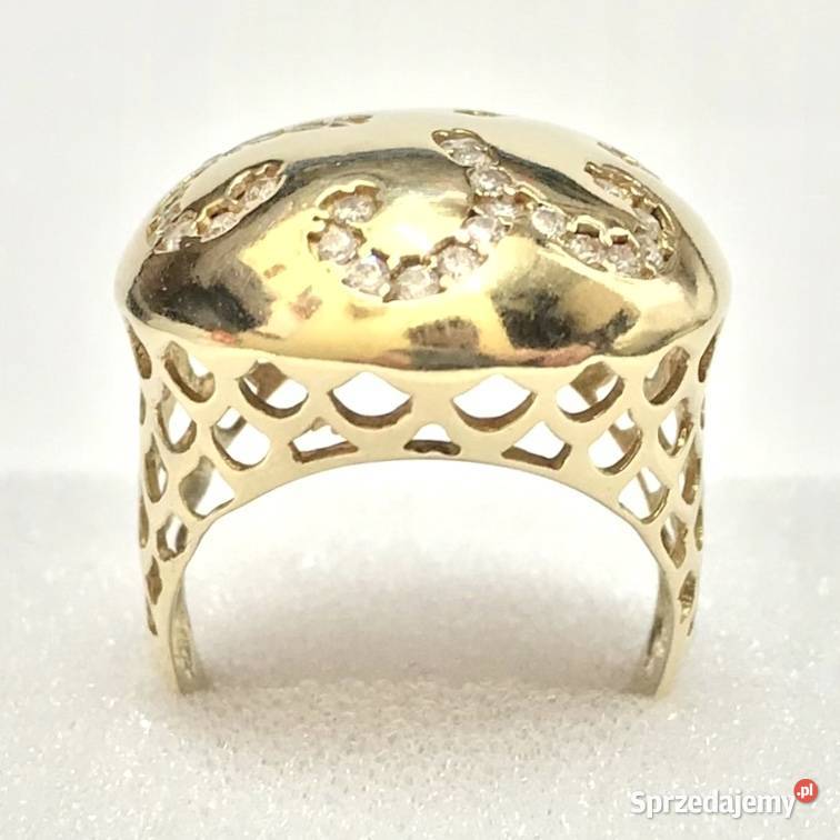 Złoty PIERŚCIONEK 585 14K ZJAWISKOWY wyrób z sprzedam