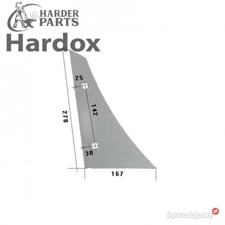 Pierś HARDOX 073250P części do pługa KVERNELAND nieuszkodzony Rolnictwo podlaskie sprzedam