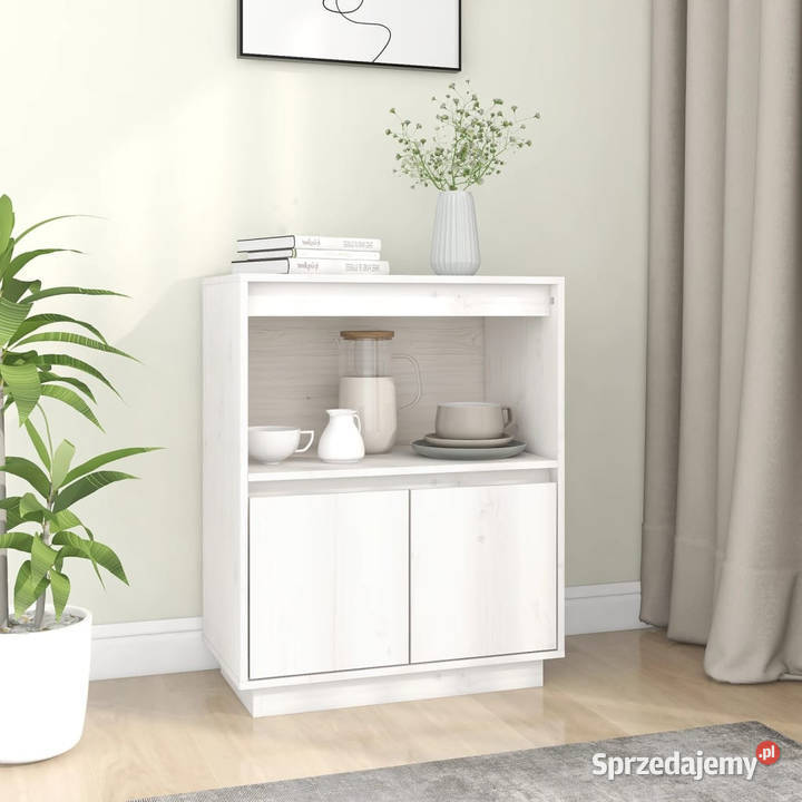 Szafka biała 60 x 34 x 75 lite drewno sosnowe Warszawa