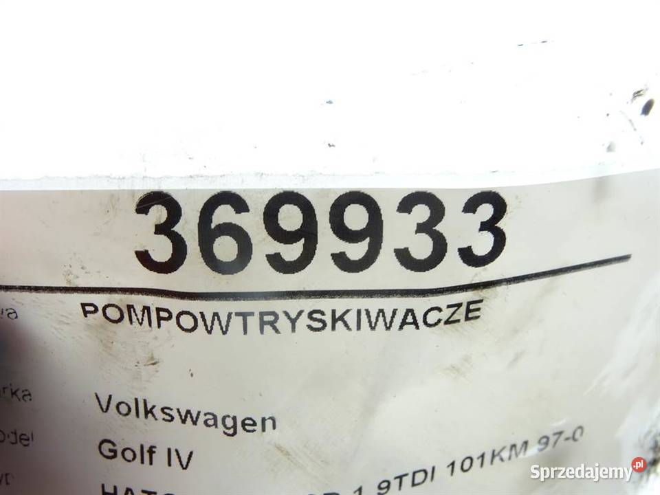 POMPOWTRYSKIWACZE VW GOLF IV 0414720015 19 101 Pompowtryskiwacze podkarpackie