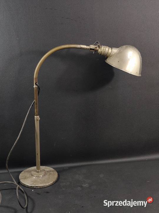 Industrialna Lampa Biurkowa Gęsia Szyja Lata 30 Poddębice sprzedam