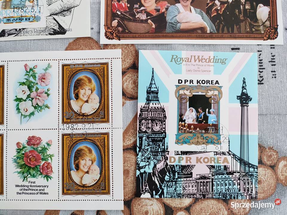 zestaw 2 znaczków księżna Diana Myszków sprzedam