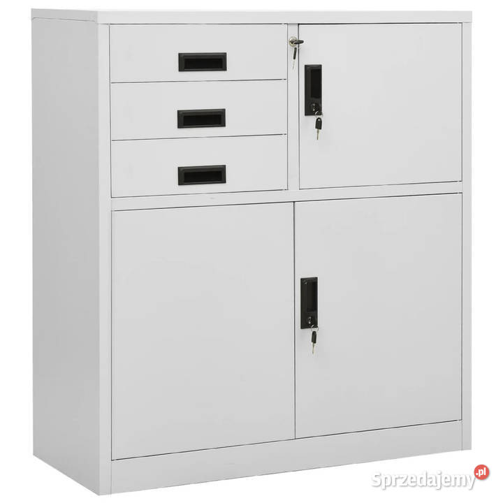 Szafka biurowa jasnoszara 90x40x102 stalowa Pozostałe Pozostałe Warszawa sprzedam