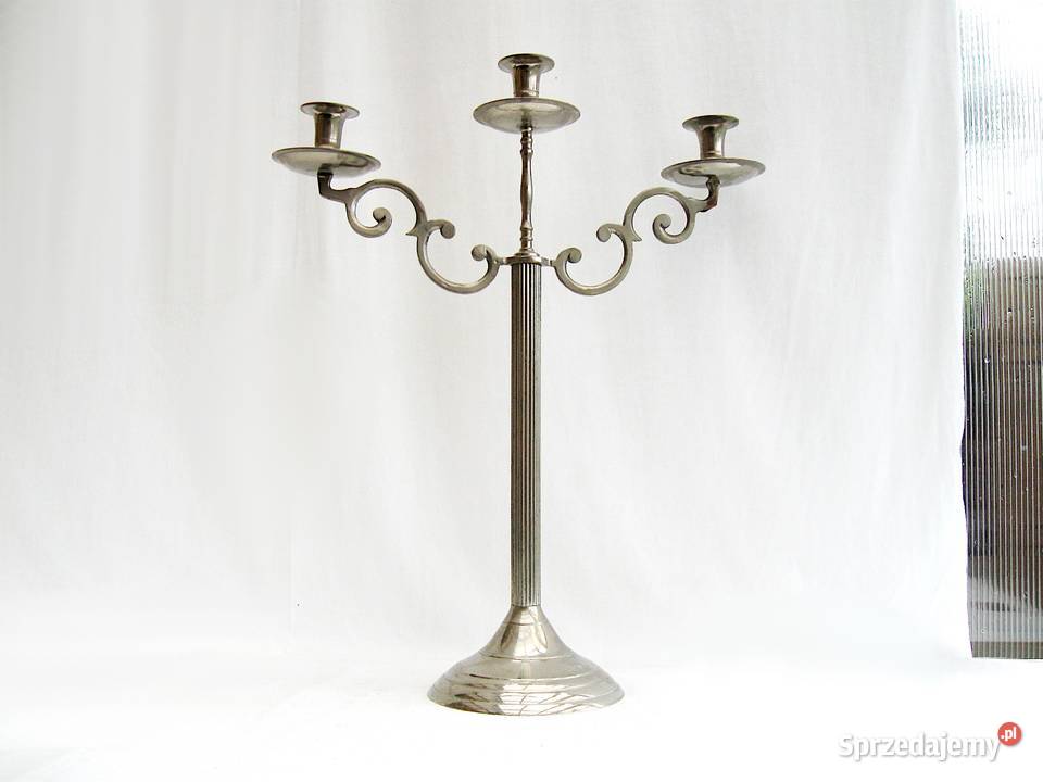 Świecznik niklowany na 3 świece Szczecinek