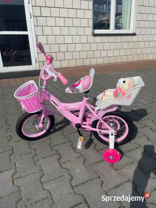 329 Rower 16 różowy z misiem Zabrze