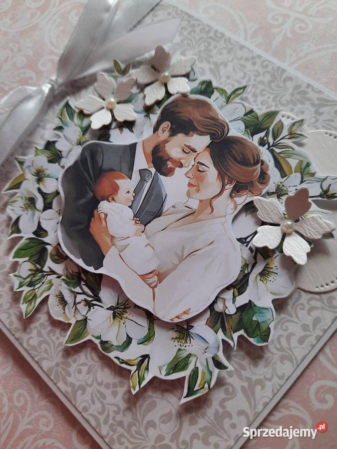 Kartka na Chrzest personalizowana Rękodzieło Dęblin sprzedam