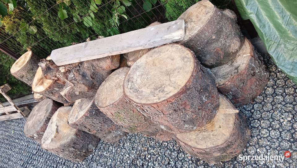 drewno świerkowe na opał ognisko pniaki Opał Niepołomice sprzedam