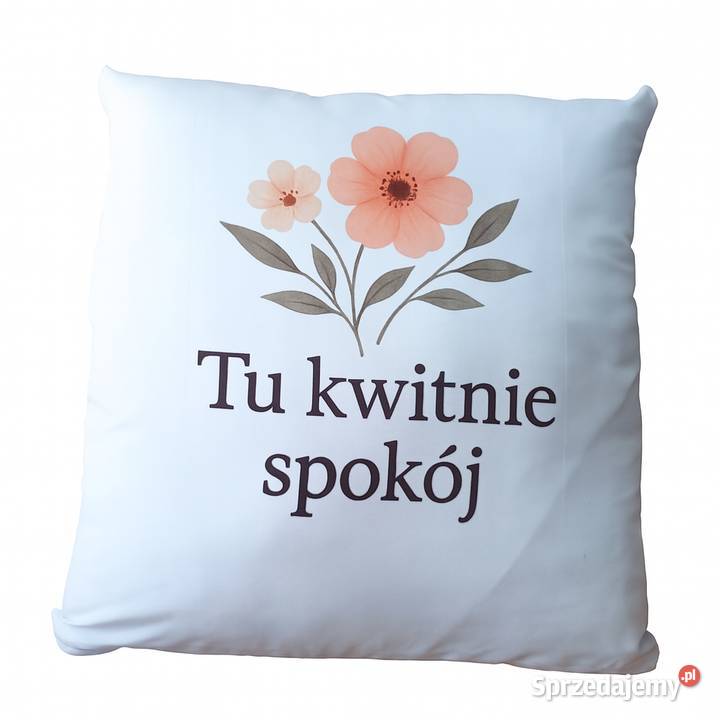 Poduszka z nadrukiem zabawny tekst 38x38 Idealna