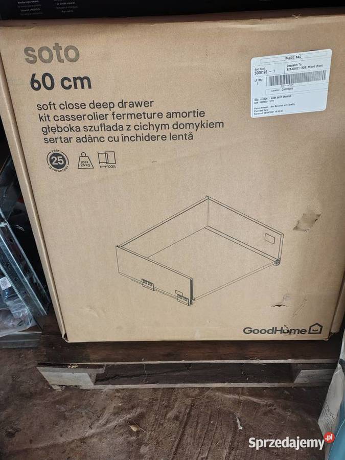Szuflada GoodHome Soto 60 z cichym domykiem śląskie Zawiercie