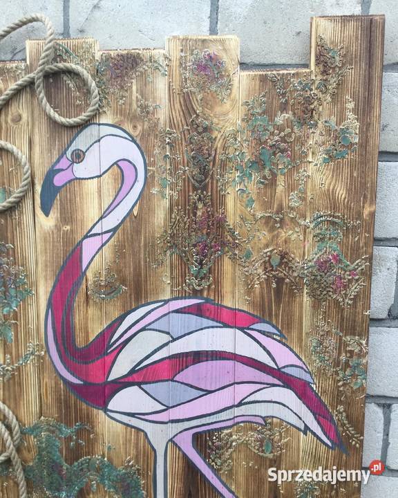 Obraz na drewnie efekt postarzenia odcienie różowego Dekoracje i ozdoby Opatówek