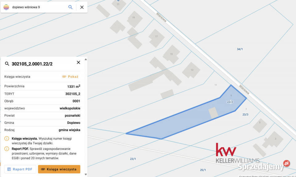 Grunt Dopiewo 1335 metrów