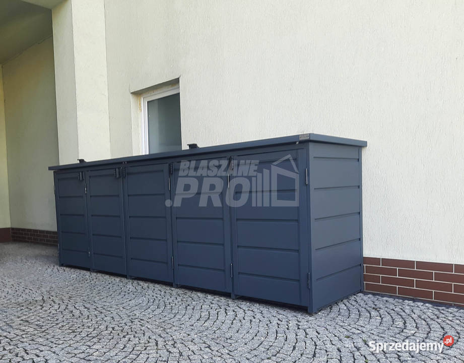 Zabudowa koszy na śmieci wiata śmietnikowa