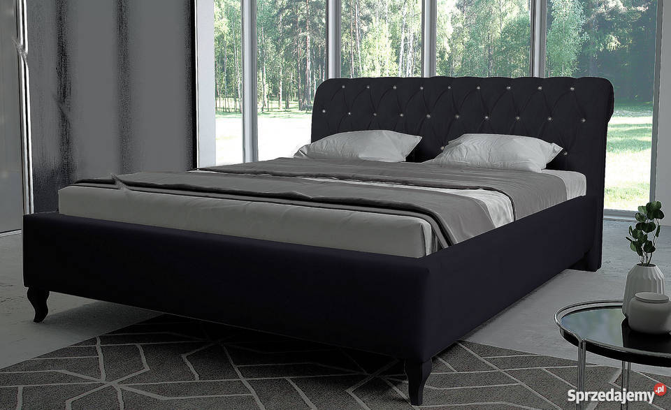 Eleganckie białe Łóżko 160x200 Pikowane Wrocław