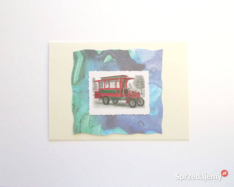 vintage kartki C6 kartki z autami samochód Toruń