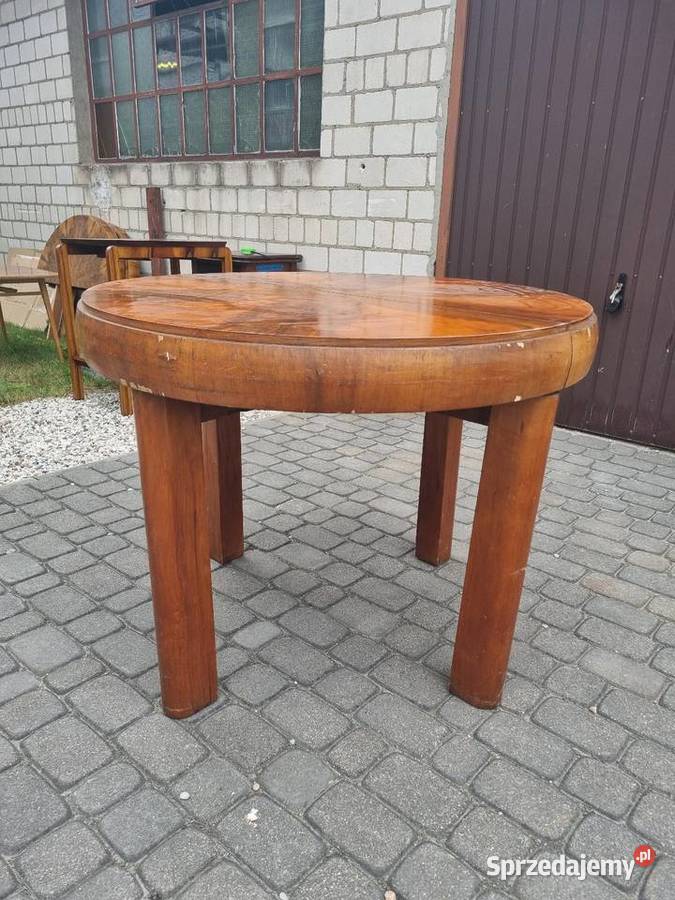 Stary stół Art Deco beczka antyk vintage Sękocin Nowy