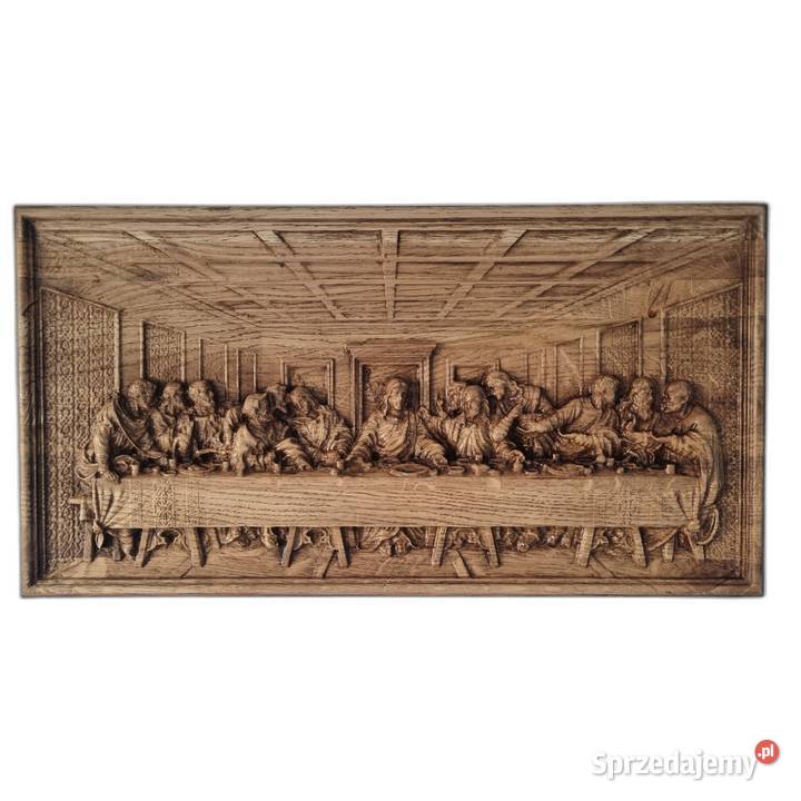 Ostatnia Wieczerza w Drewnie Klasyczna Scena z Dekoracje i ozdoby Malechowo