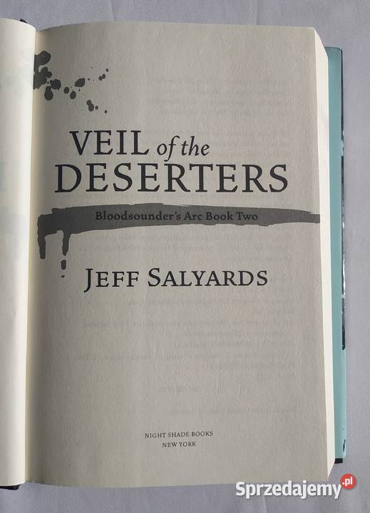 Veil of the Deserters Jeff Salyards Hajnówka sprzedam