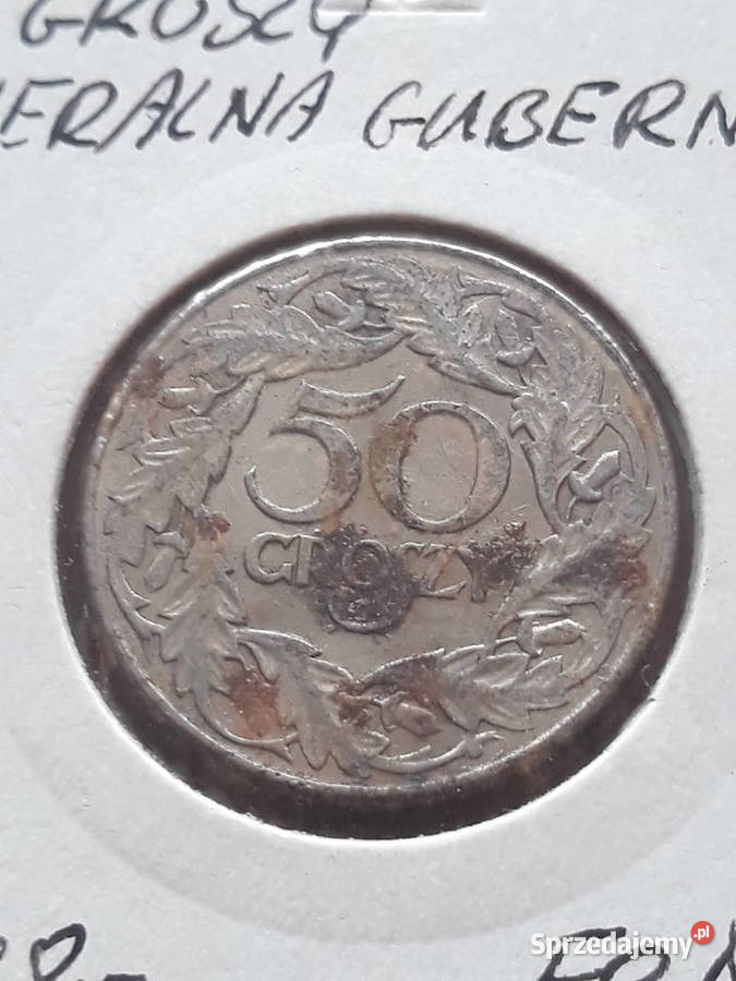 50 Groszy 1938 r CuNi Generalna Gubernia J Numizmatyka