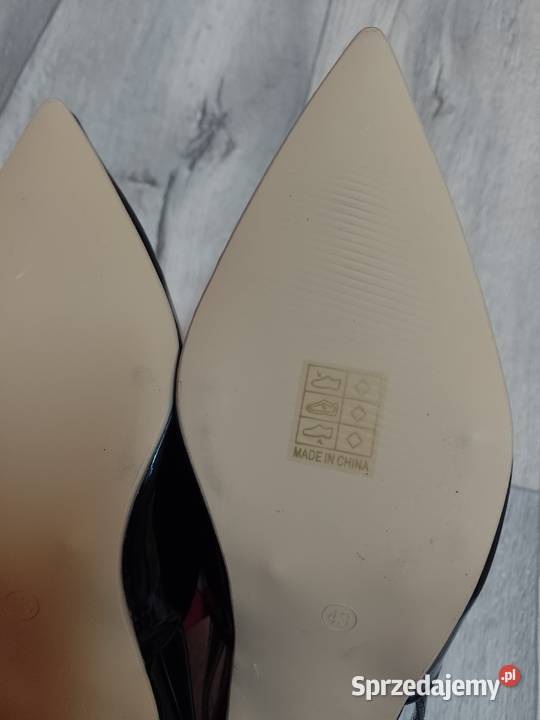 4243 CZARNE czółenka wieczorowe z odkrytą piętą Kraków sprzedam