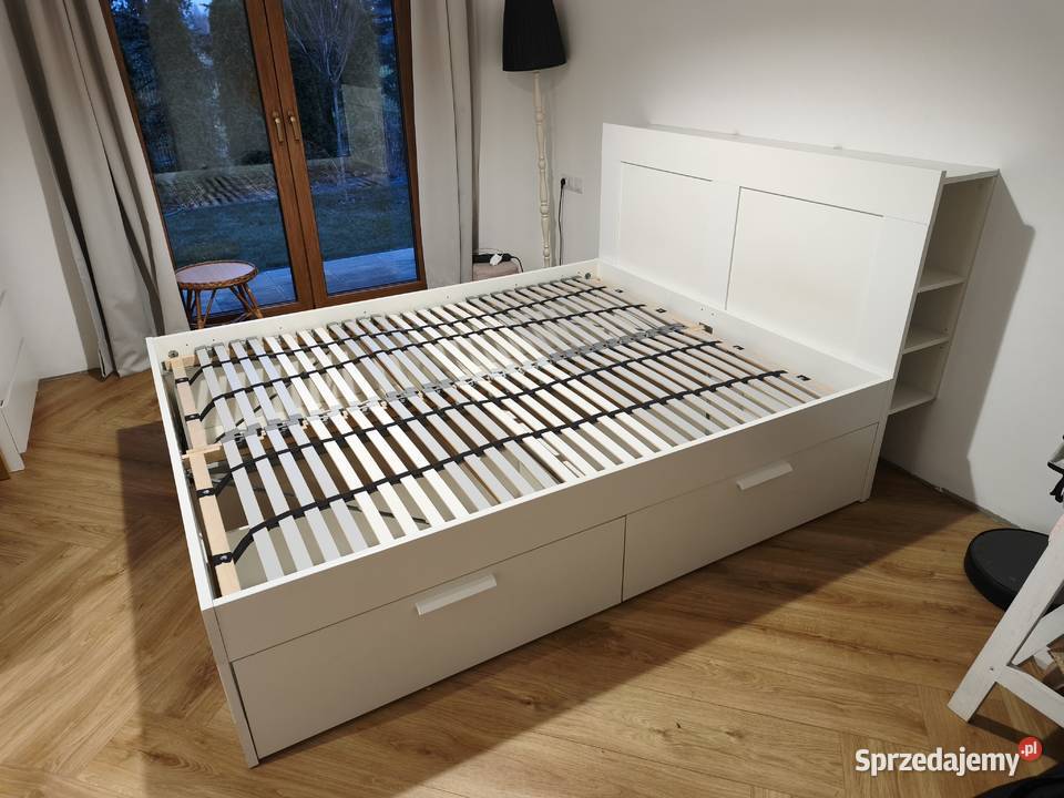 Łóżko Ikea 160x200 Kompletne w stanie lubelskie Motycz sprzedam