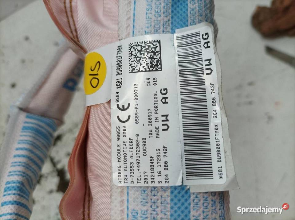KURTYNA PRAWA 2G 2G4880742F VW Volkswagen Polo Poduszki powietrzne