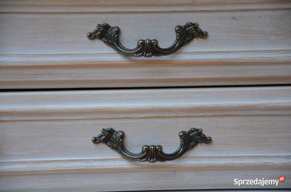 szafki nocne stylowe drewniane białe bielone Kalisz