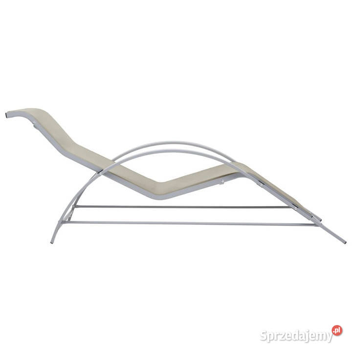 Leżaki ze stolikiem 2 aluminium kremowe WM310536 Warszawa