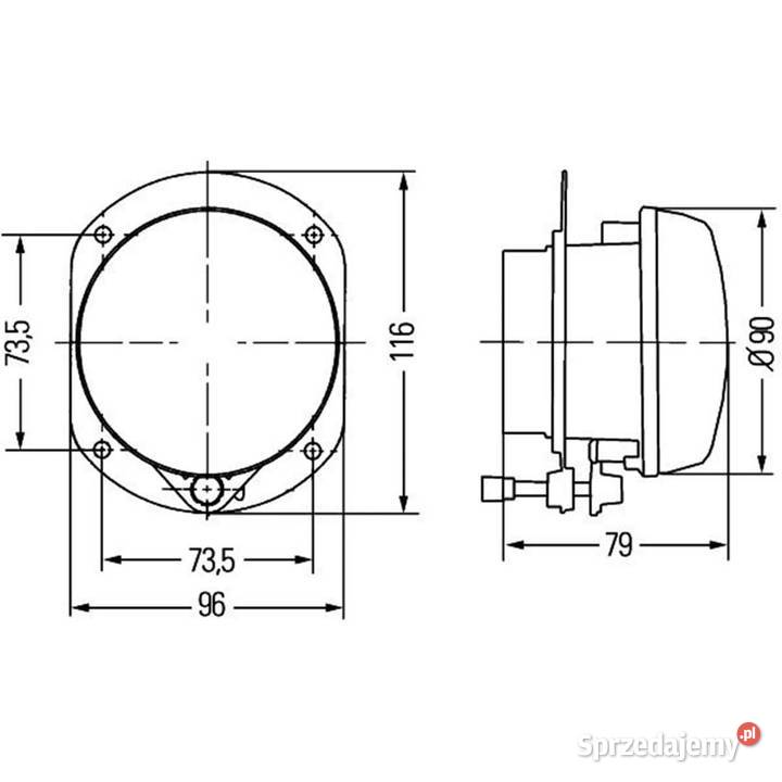 Reflektor przeciwmgłowy Hella 1N0 008 582007 Kluczbork