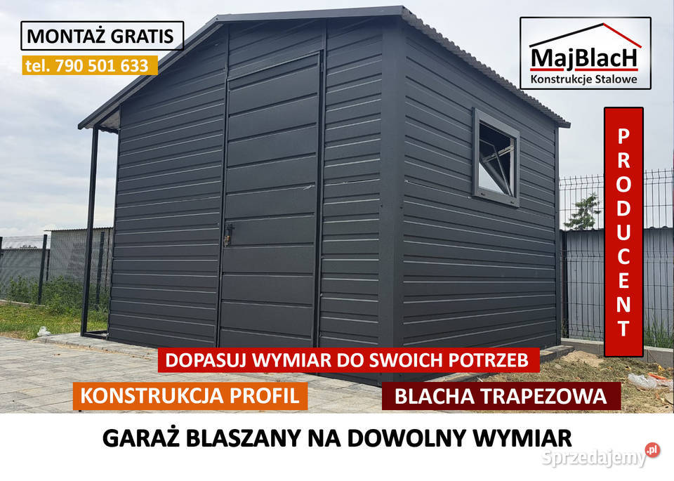 Garaż Blaszany Wiata Narzędziowa Schowek Altana pomorskie Lębork