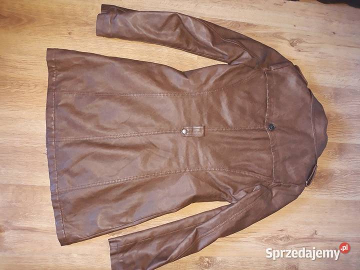 Ocieplany płaszcz eko skóra sprzedam