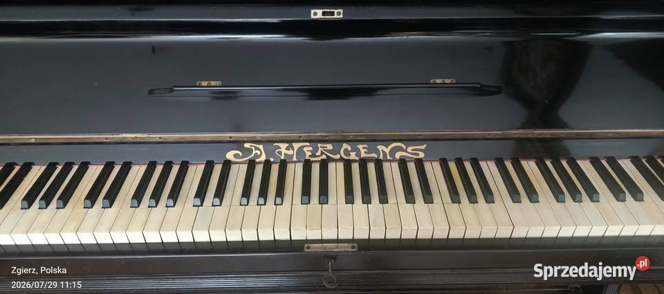 Zabytkowe pianino Hergens Secesja ok 1910 r Zgierz