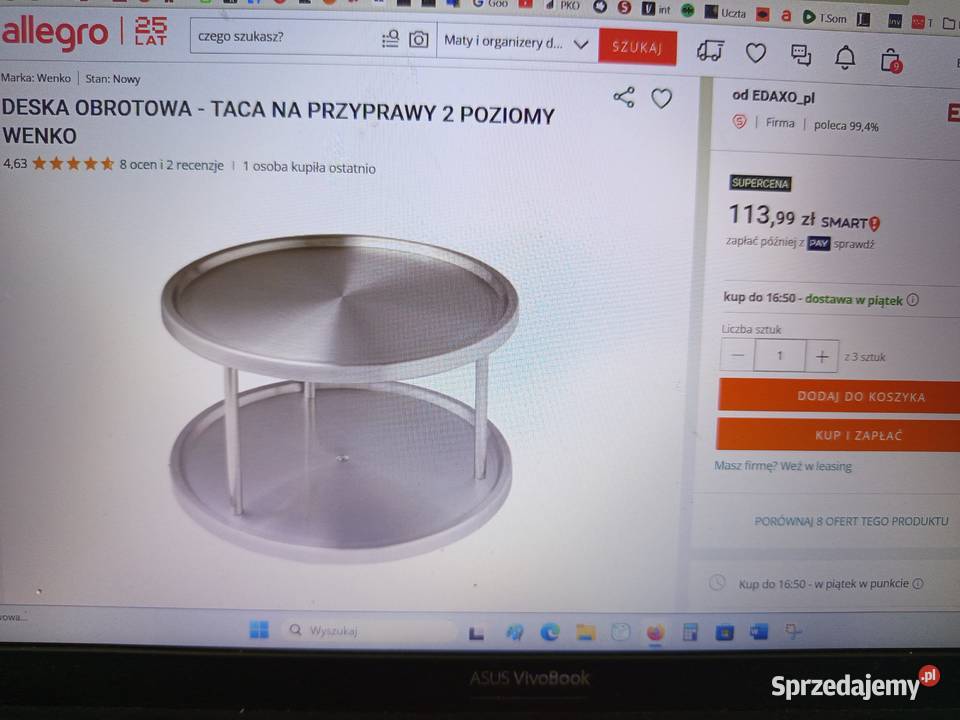 taca obrotowa 2poziomowa WENKO stalowa niemiecka sprzedam