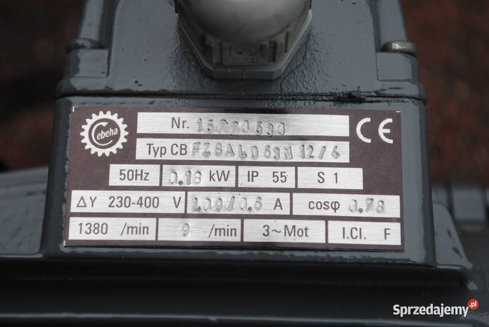 Motoreduktor kołnierzowy 018kw 9obr min Kargowa