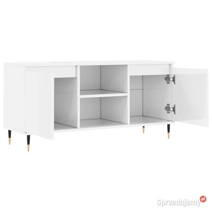 Szafka pod TV biała wysoki połysk 104x35x50 Warszawa