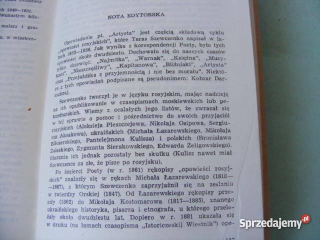Artysta Taras Szewczenko dolnośląskie Oborniki Śląskie