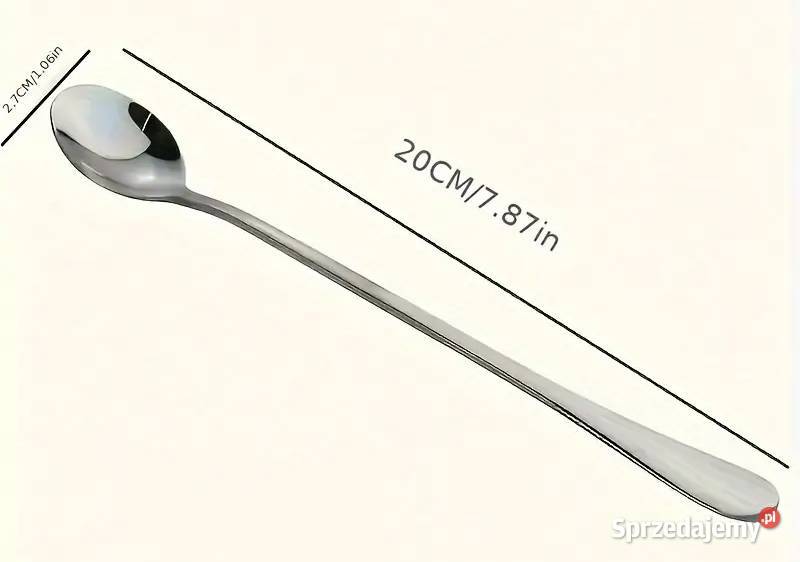 Łyżeczki Deserowe Długie Ze Stali Nierdzewnej 8 Płock