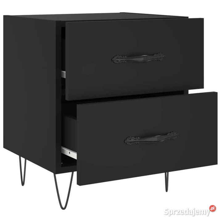 Szafki nocne 2 czarne 40x35x475 WM827295 Warszawa