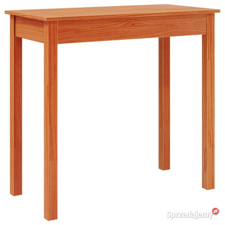 Stolik konsolowy woskowy brąz 80x40x75 drewno Warszawa