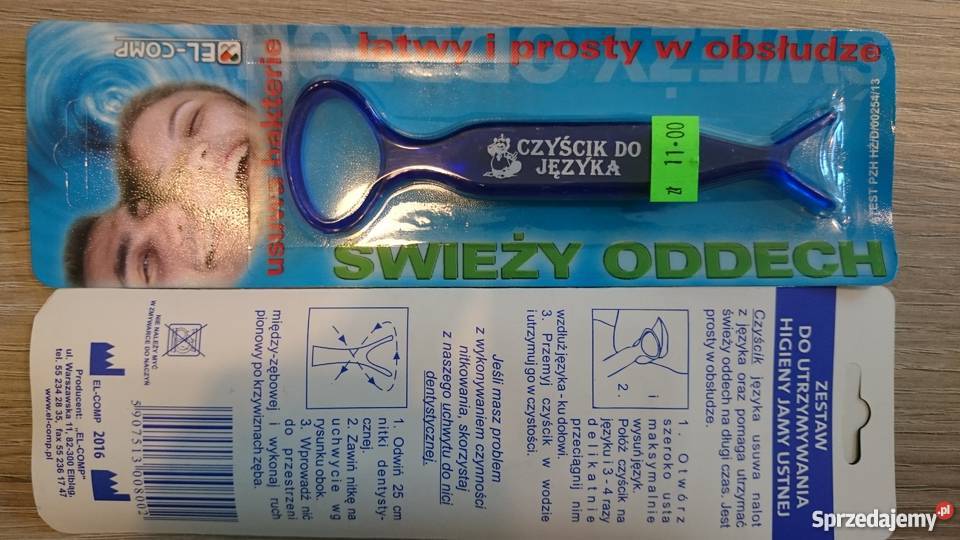 Czyścik do języka z uchwytem na nić dentystyczną Kielce