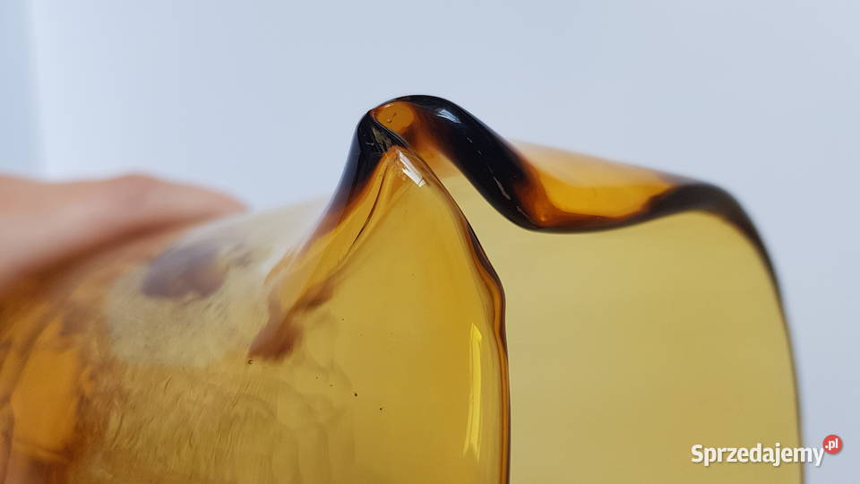 Dzban dzbanek Sarnecki Krosno kolorowe szkło PRL Porcelana i szkło Dąbrowa Górnicza