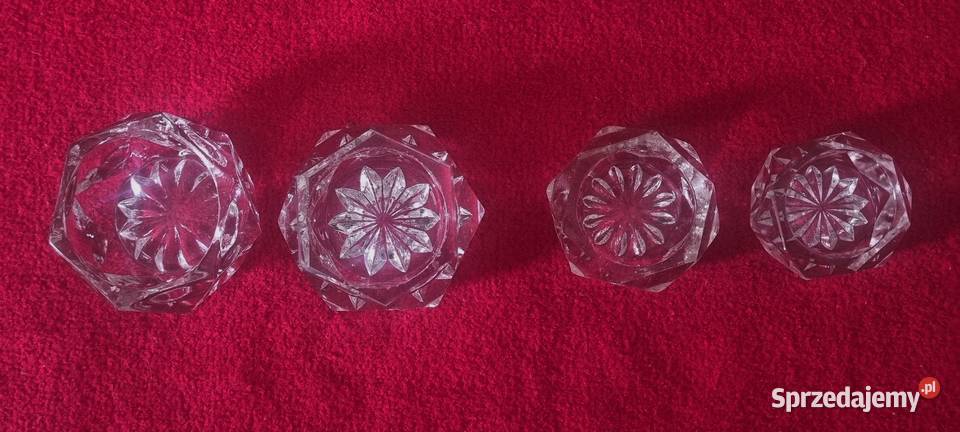4 stare szklane świeczniki komplet Warszawa