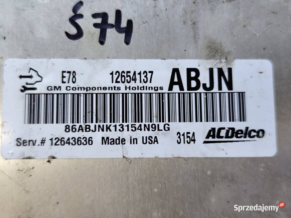 Opel Zafira C 14t Komputer Moduł Sterownik Ecu