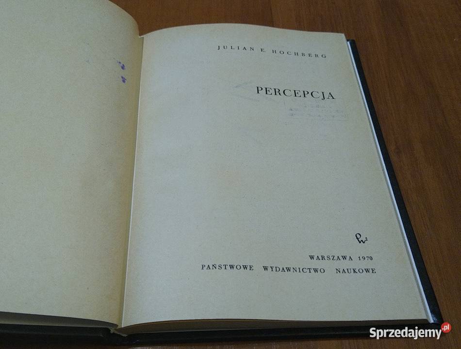 Percepcja Julian E Hochberg 1970 TWARDA Gdańsk