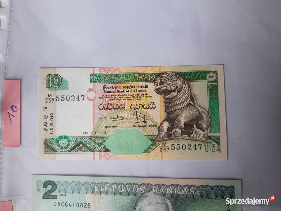 Banknot kolekcjonerski Somalia Litwa Sri Lanka