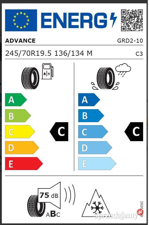 ADVANCE GRD2 24570 R195 Opony napędowe 4 sztuki podkarpackie Zarębki
