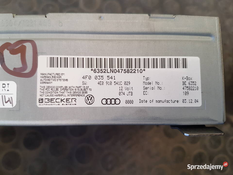 AUDI A6 C6 TUNER RADIA MODUL RADIA 4F0035541 Pozostałe Turkowice