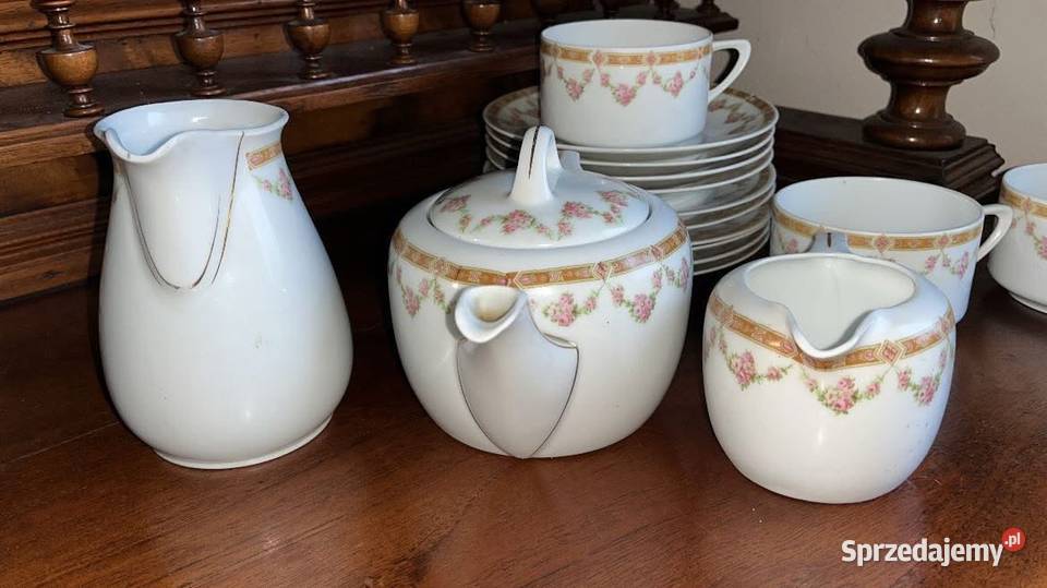 Serwis do herbaty BB Volksted Rudolfstadt Syg Porcelana i szkło Gdańsk sprzedam